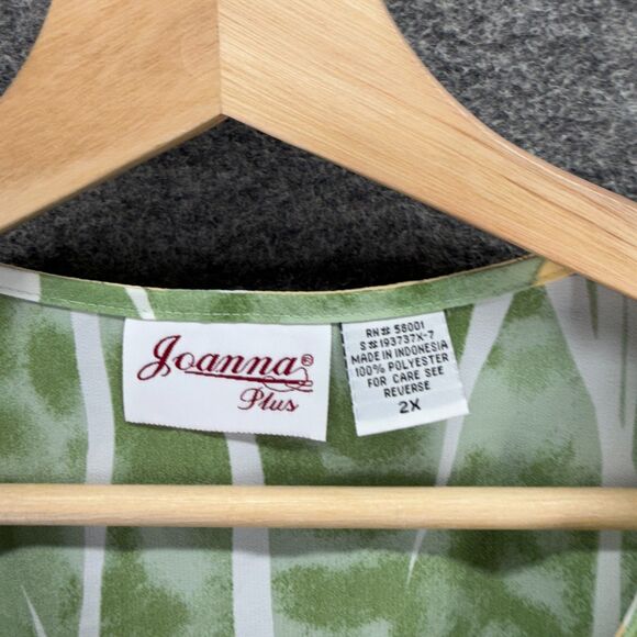 Joanna Dress Women 2X Plus Green Striped Maxi Long Sleeveless Round Neck Casual - Picture 3 of 5